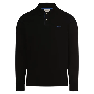 Afbeelding van GANT Contrast Rugger Poloshirt Black, Heren, Maat: Large, Black
