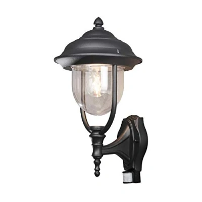 Afbeelding van Konstsmide Parma Wandlamp Buiten Bewegingssensor E27 IP44 Zwart