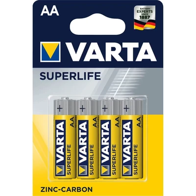 Afbeelding van Varta Batterijen Superlife Koolzink R06/AA 1.5 Volt 4 Stuks in Folie