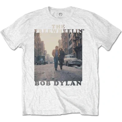 Afbeelding van Bob Dylan The Freewheelin&#039; Heren T shirt 2XL Wit
