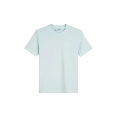 Afbeelding van Marc O&#039;Polo Denim Relaxed Tshirt print, Heren, Maat: Medium, Skyway blue