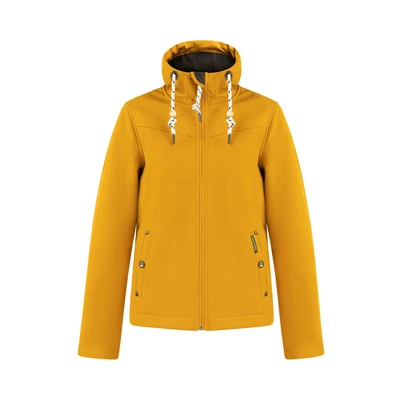 Afbeelding van DREIMASTER Dames Softshell Jas S / Mosterd 94% Polyester 6% Elastaan