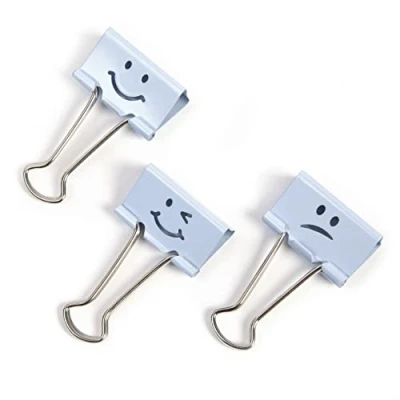 Afbeelding van Rapesco 1350 19 mm Fun Foldback Clips, poederblauw, 20 stuks