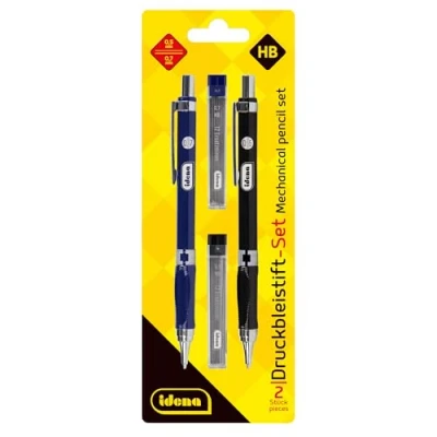 Afbeelding van Idena 12145 Potlodenset, 2 stuks, 0,5 en 0,7 mm, elk met 12 reservestiften
