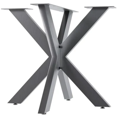 Afbeelding van CLP Biloxi tafelpoten metaal voor doe het zelf Hoogte 71 cm Stervormig tafelframe van gepoedercoat staal roestvrij 85x85