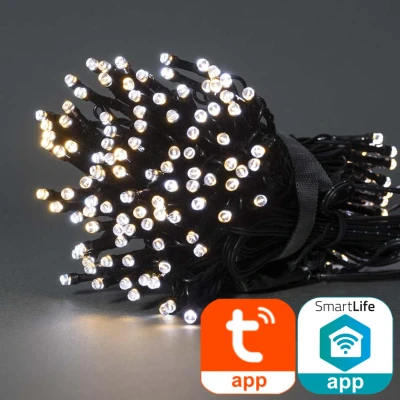 Afbeelding van Nedis SmartLife LED kerstverlichting warm tot koel wit 20m met 200 lampjes WIFILX02W200