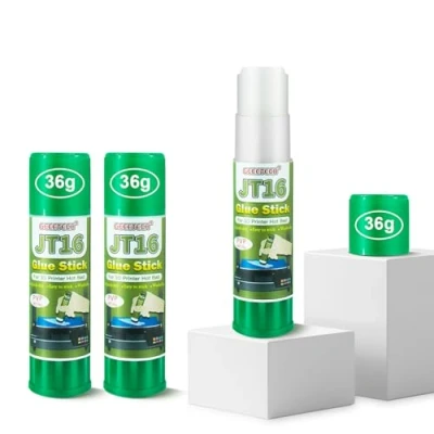 Afbeelding van GEEETECH 3D printer lijmstift, printerlijm, verpakking van 3 stuks (JT16), perfecte printerhechting de eerste laag, in water oplosbare formule, lijm voor printen, compatibel met PLA, ABS,