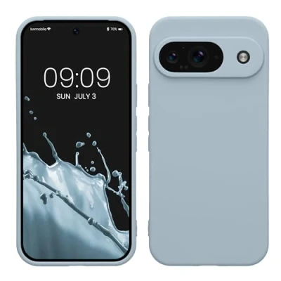 Afbeelding van kwmobile telefoonhoesje compatibel met Google Pixel 9 hoesje Case voor smartphone Van TPU In mat lichtblauw