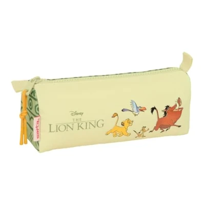 Afbeelding van Safta Mufasa Pennenetui met ritssluiting en vak, ideaal voor kinderen van schoolleeftijd, comfortabel veelzijdig, kwaliteit duurzaamheid, 21 x 7 8 cm, groen/beige, Groen / Beige, Standaard,