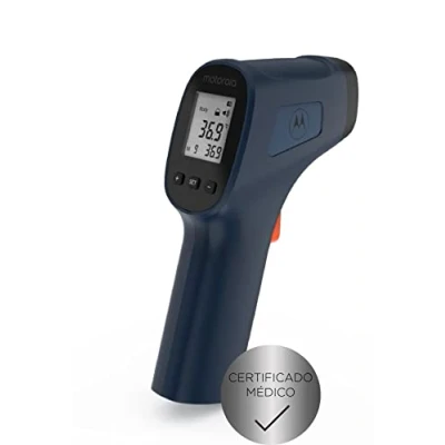 Afbeelding van MOTOROLA te 93 Digitale infrarood voorthermometer, contactloze infraroodtechnologie, eenvoudig bedienen en snel af lezen, ideale thermometer voor baby&#039;s, blauw