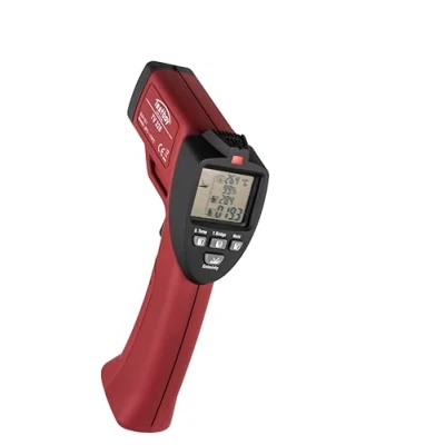 Afbeelding van Testboy TV 328 schimmeldetector, dauwpuntbepalingsapparaat (relatieve vochtigheidsmeting, laserring, instelbare emissiegraad, dauwpuntweergave), rood/zwart
