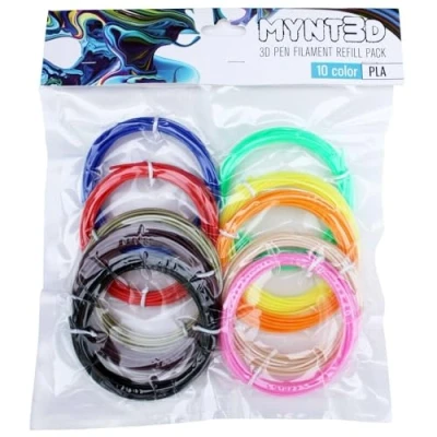 Afbeelding van MYNT3D PLA 3D Pen Filament Refill Pack (10 Kleur, 3m elk)