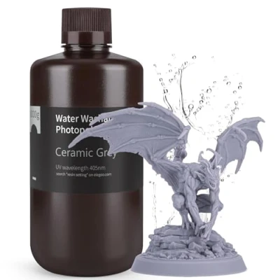 Afbeelding van ELEGOO fotopolymeer, waterwasbaar, resin 2.0, 405 nm, Rapid hars voor lcd uv harding, 1000 g, grijs