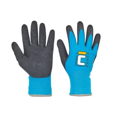 Afbeelding van Cerva TETRAX WINTER handschoen nylon latex 01080174 12 stuks Blauw 10