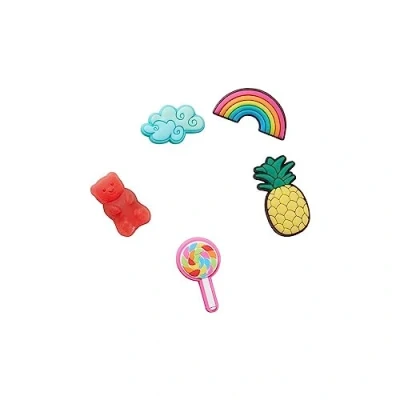 Afbeelding van Crocs Happy Gummy 5 Pack schoenenhangers, multicolor, eenheidsmaat