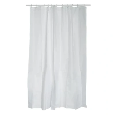 Afbeelding van MSV Anti schimmel douchegordijn &quot;Uni White&quot;, antibacterieel, wasbaar, waterdicht, inclusief 12 douchegordijnringen, polyester, 120 x 200 cm