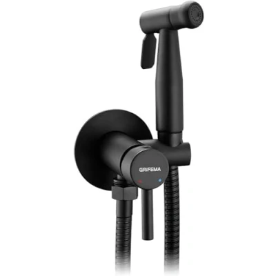 Afbeelding van GRIFEMA G154B 1 Bidetkranen, Bidetkraan met Koud en Warm Water, Verzonken voor Bidet WC, Kraan, Douchehand Slang, Zwart