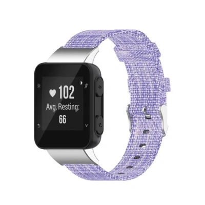 Afbeelding van Nylon canvas bandje Paars Garmin Forerunner 35 / 30