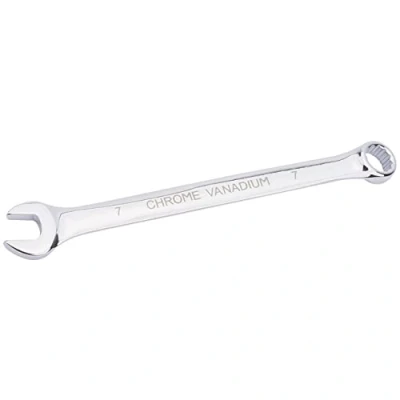 Afbeelding van Draper 35187 Hi Torq Metrische Korte Patroon Combinatie Spanner, 7mm, Blauw