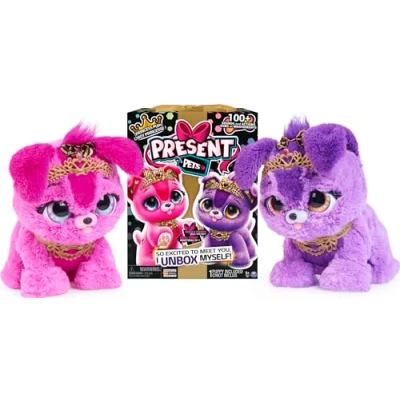 Afbeelding van Present Pets, 6061363 Princess Puppy, interactief pluche dier met meer dan 100 geluiden en acties (stijl kan variëren), kinderspeelgoed voor meisjes vanaf 5 jaar