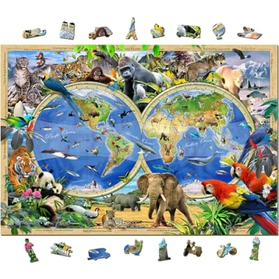 Afbeelding van Puzzel Animal Kingdom Map