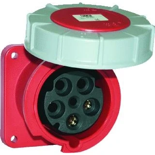 Afbeelding van Keraf wandcontactdoos inbouw recht 125a 5p 6h 103099
