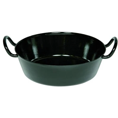 Afbeelding van Riess, 0384 022, snijpan 34, CLASSIC BLACK MAILLE, diameter 34 cm, hoogte 13,1 inhoud 3,7 liter, email, zwart