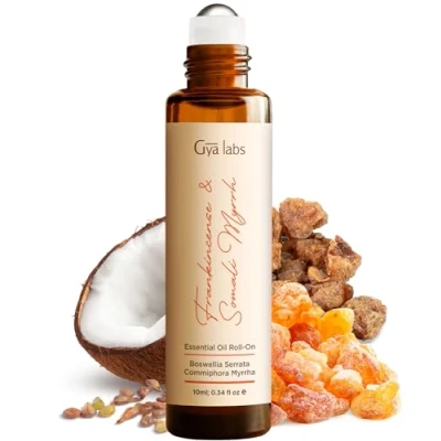 Afbeelding van Gya Labs Wierook &amp; Mirre Essentiële Olie Roll On (10ml) Diepe, aardse geur