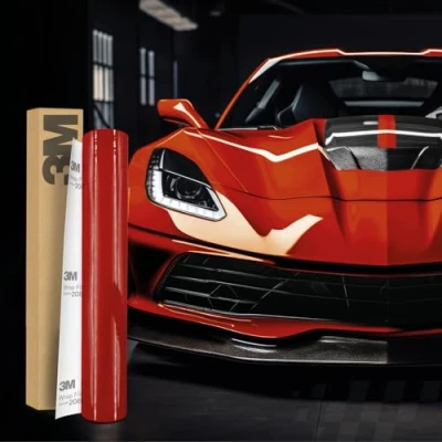 Afbeelding van 3M 2080 Car Wrapping folie zelfklevende autofolie voor auto, motorfiets, boot, 3D lakbeschermingsfolie met luchtkanalen (G13 Gloss Hotrod Red, 50 x 152 cm)