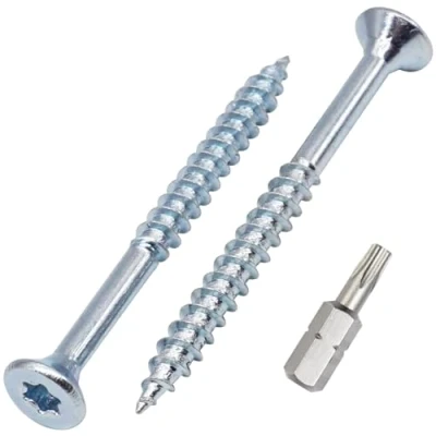 Afbeelding van SKIR&#039;CO (50 stuks) Verzinkte stalen houtschroeven 3,5 x 40 mm, Torx verzonken kopschroeven, spaanplaatschroeven, gedeeltelijk schroefdraad