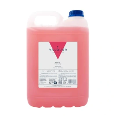 Afbeelding van Valquer Profesional Speciale aardbeienshampoo voor kappers professionele shampoo karaf 5 l