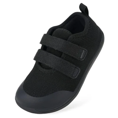 Afbeelding van IceUnicorn Blotevoetenschoenen voor kinderen, brede teenbox, jongens, meisjes, pantoffels, minimalistische outdoor trailschoenen, wandelschoenen, zwart, 32 EU Breed