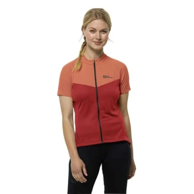 Afbeelding van Jack Wolfskin Morobbia FZ T W Wielershirt, Dames, Maat: Large, Guave