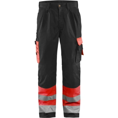 Afbeelding van Blaklader Werkbroek Hi vis 158 4 ROOD/ZWART D88