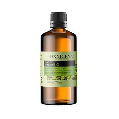 Afbeelding van Oxxigena 100% zuivere biologische neemolie 500 ml koud geperst hydraterend, reconstituerend, ideaal voor haar en huid veganistisch, zonder GVO
