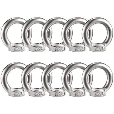 Afbeelding van Bolatus 10 stuks ringmoeren M8oogmoer 304 roestvrij staal schroefdraad oogmoeren hardware ringogen voor het optillen van accessoires oogmoer