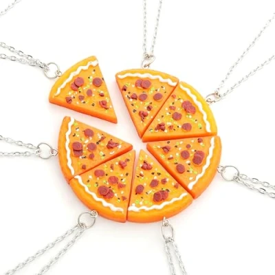 Afbeelding van EQLEF® 7 STKS In 1 Set Pizza Ketting Beste Vrienden Voor Altijd Vrouwen Mannen Kinderen Vriendschap Geschenken colar