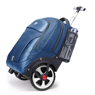 Afbeelding van Aoking Rolling multifunctionele rugzak op wielen, zakelijk, reizen, school, Compus wandelen, picknick, waterdicht