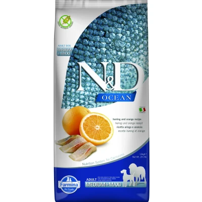 Afbeelding van N&amp;D Ocean hondenvoeding Haring medium/maxi 12 kg.