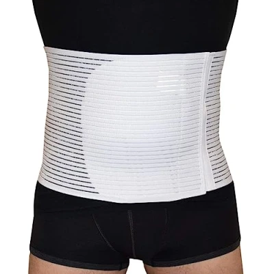 Afbeelding van BODYPERFECT postoperatieve buikband, uniseks, correctie, verlicht rugpijn, verstelbare sluiting, XS, wit