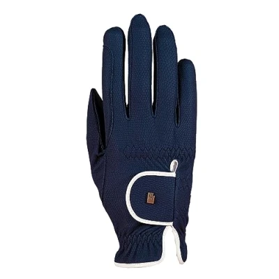 Afbeelding van Roeckl Rijhandschoen 7.5 Navy Wit