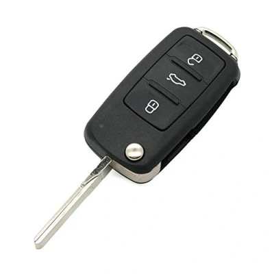 Afbeelding van BROVACS Vervanging Sleutel Shell Compatibel met VOLKSWAGEN VW PASSAT SEAT SKODA 3 Knop Keyless Entry Remote Flip Key Case Fob SS826B