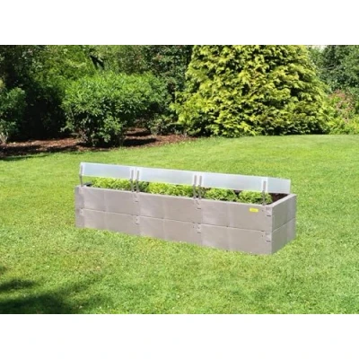 Afbeelding van JUWEL Verhoogd bloembed Timber XXL (incl. thermokappen, kruidenbed in houtlook, bloembedsysteem met hoge warmte isolatie, afmetingen 190x60, kappen afneembaar) 20823