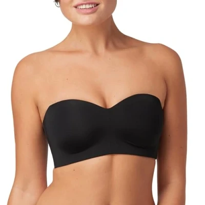 Afbeelding van Maidenform Pure Comfort niet voorgevormde strapless bh zonder beugel zwart
