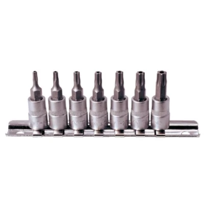 Afbeelding van KS Tools 911.1460 1/4&quot; Bit dopsleutelset met boring, 7 dlg, TB10 TB40