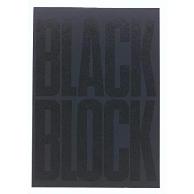 Afbeelding van Carnet black block 29,7x21cm papier jaune ligne 70 feuillets