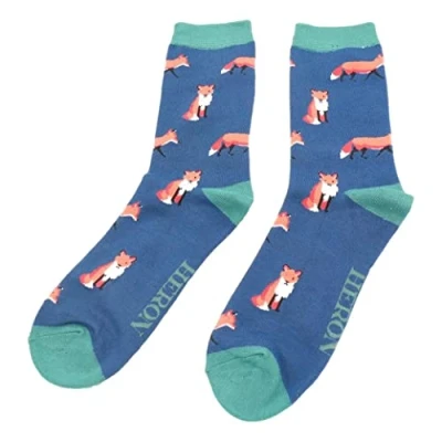 Afbeelding van Foxes Marineblauw Heren Nieuwigheid Enkelsokken Volwassen One Size