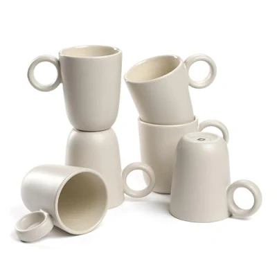 Afbeelding van Mok Leonardo Roma Crème 400 ml (Set van 6)