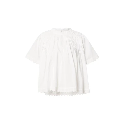 Afbeelding van Object Detailed Blouse, Dames, Maat: 34, Cloud dancer