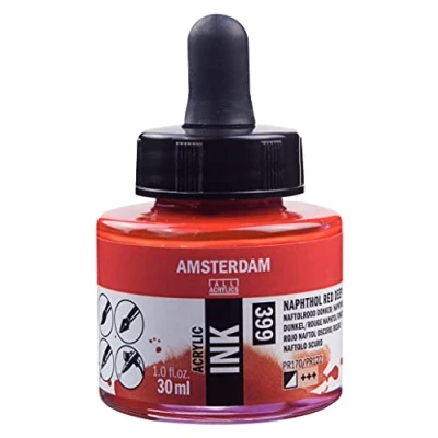 Afbeelding van Amsterdam Acrylic Ink Fles 30 ml Naftolrood Donker 399